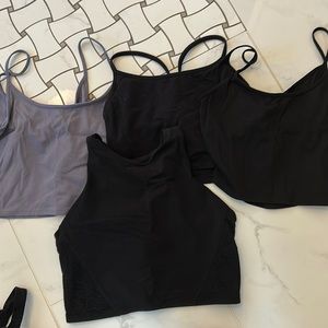 Lot of 4 cropped tanks, Athleta